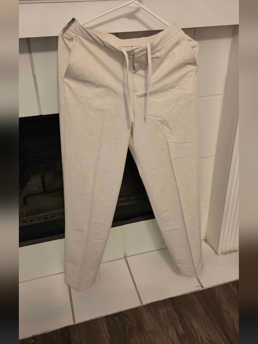 J Ferrar Light Beige Women's Dress Pants - Modern Tailored Look